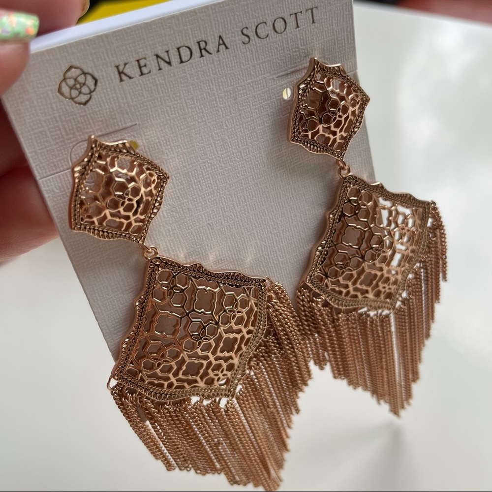 Kendra Scott Rose Gold Statement Earrings